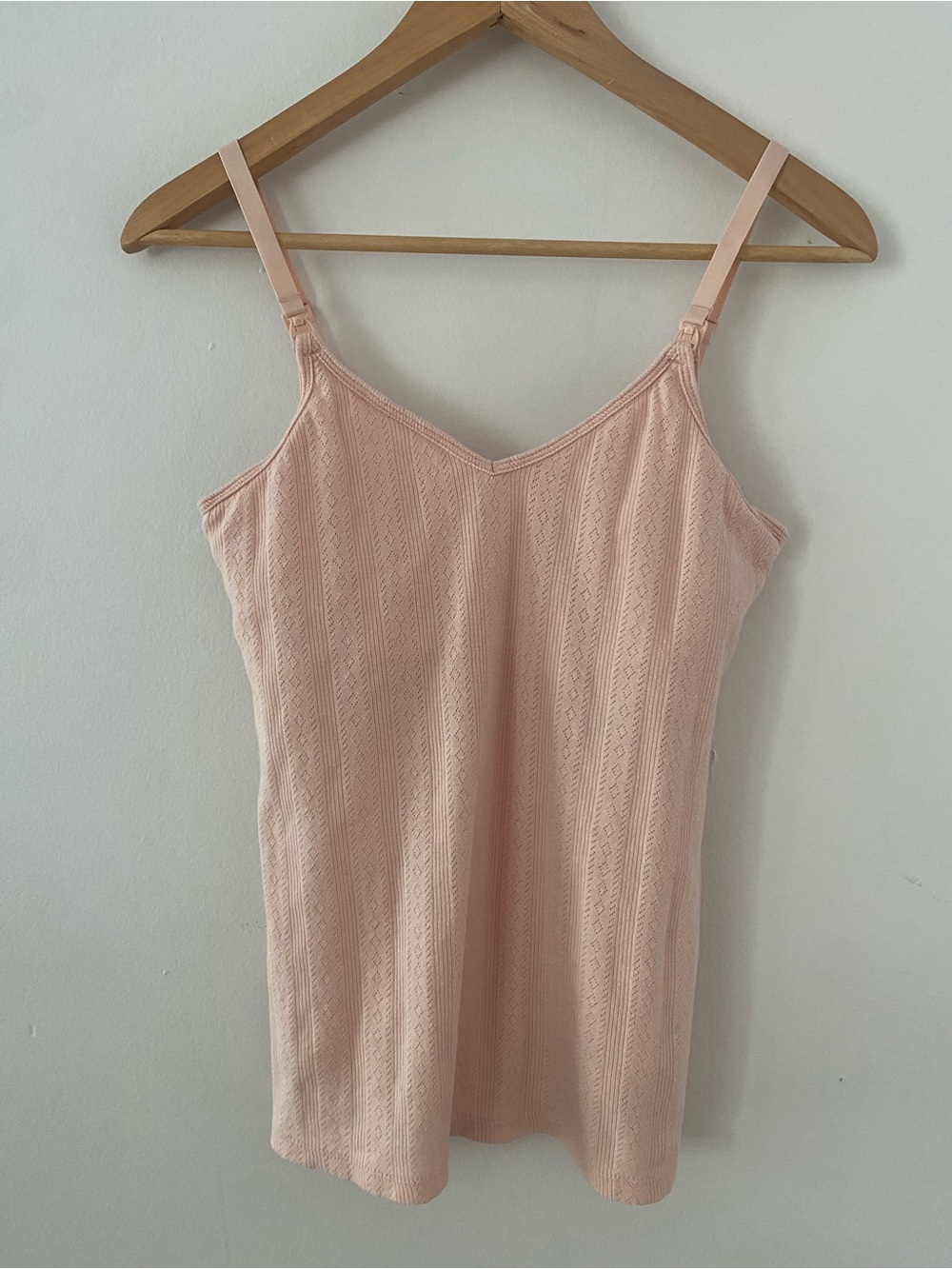 H&M MAMA Blush Pink Lace-Pattern Nursing Tank Top / Camisole